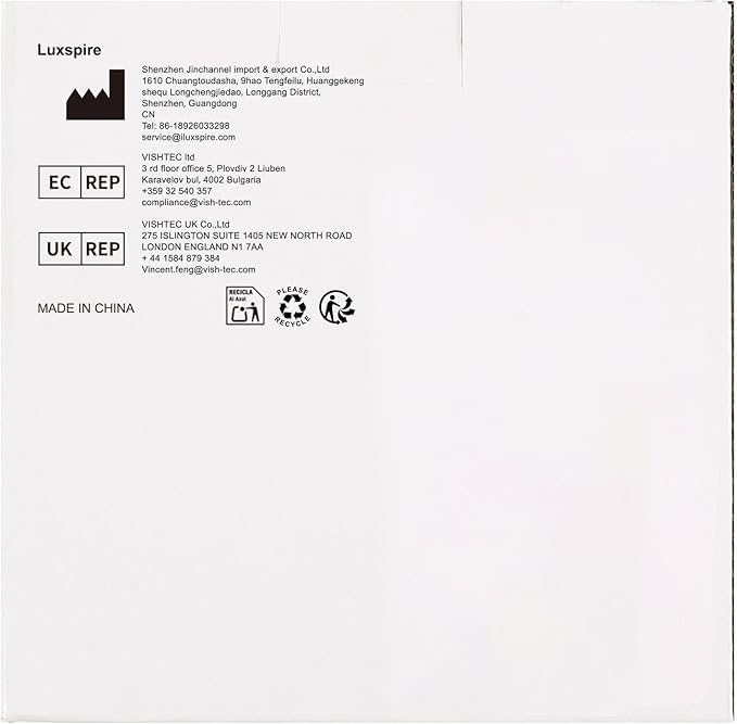 Luxspire Bathroom Counter Organizer, Marble Toothbrush Holder for Bathroom 6 Slot, Bathroom Vanity Organizer with Lid, Bathroom Organizer Countertop for Cotton Ball, Q-Tips, Floss, Gravel White