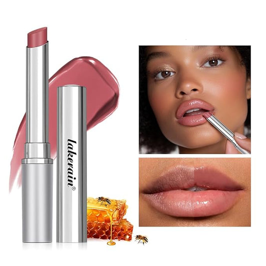 2PCS Honey Lipstick Tinted Lip Balm - Sheer Hydrating for All Skin Tones - Moisturizing Lip Color, Nourishing for Dry Lips (Pink)