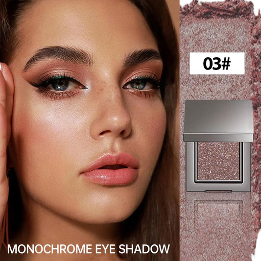 Single Glitter Eyeshadow Palette Makeup– velvet Cream Shimmer MIni Eye Shadow,Velvet Eyeshadow Palette –Shimmer Eye Makeup – Vegan& Cruelty-Free. (03#Brown glitter, 1 Count (Pack of 1))