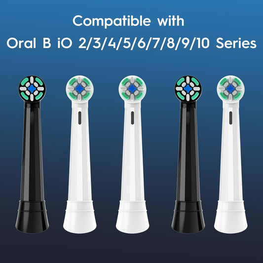 10 Pcs IO Replacement Heads Compatible with Oral B IO 2/3/4/5/6/7/8/9/10 Series Electric Toothbrush, Brush Heads Compatible with Oral B IO for Teeth Cleaning and Gum Protection (White)