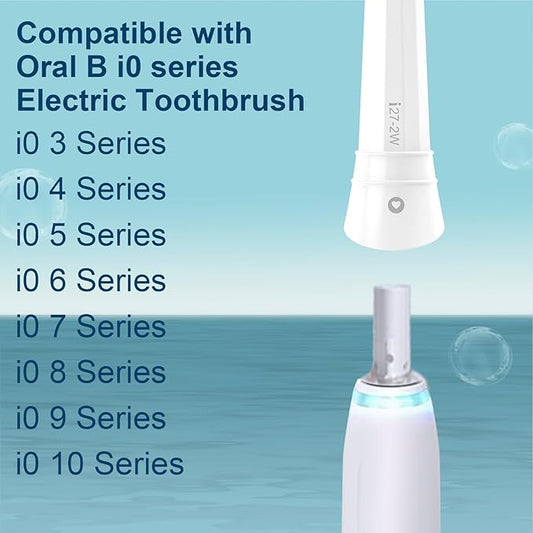 8PCS iO Replacement Heads Compatible with Oral B IO 2/3/4/5/6/7/8/9/10 Series Electric Toothbrush,Compatible with Oral B io Series Toothbrush Heads with Medium Bristles,White
