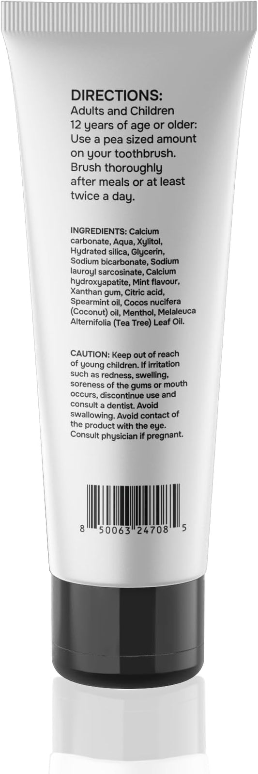 Fluoride Free Nano Hydroxyapatite Ultimate Toothpaste for Remineralizing Enamel & Sensitive Relief, Whitening, Antiplaque, SLS Free, Fresh Mint, 4 oz (1 Tube, Fresh Mint)