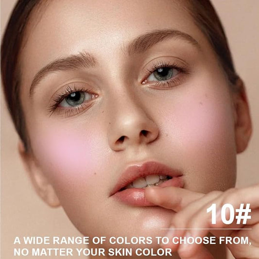 Matte Powder Blush for Cheeks – Long Lasting Natural Face Blusher Makeup, Lightweight Blendable Cheek Color for Women, Vegan & Cruelty-Free – #10 Light Champagne Pink