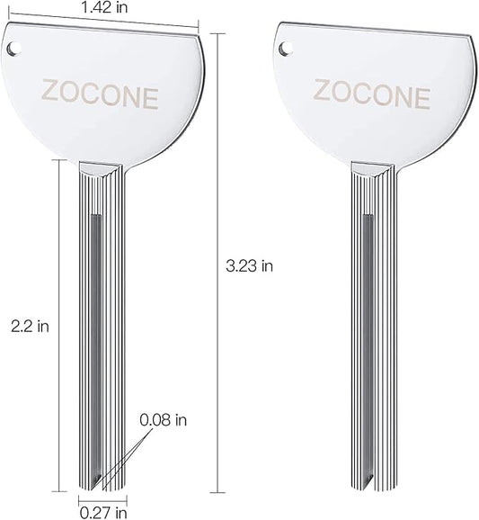 ZOCONE Toothpaste Squeezer, 6pcs Metal Tube Squeezer Key Stainless Steel Toothpaste Roller Tube Wringer for Paint, Cream, Cosmetic and Hair Dye(C)