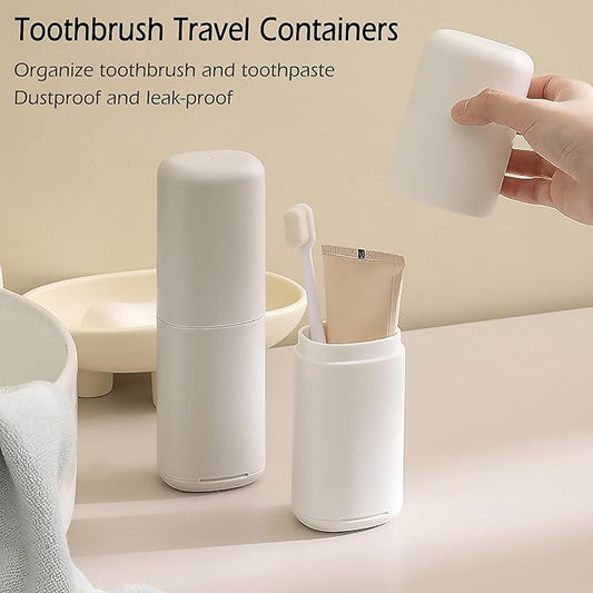 Toothbrush Travel Case,Portable Travel Toothbrush Holder,Toothbrush and Toothpaste Container for Traveling, Camping, Business Trip and School, Outdoor(1Pack)