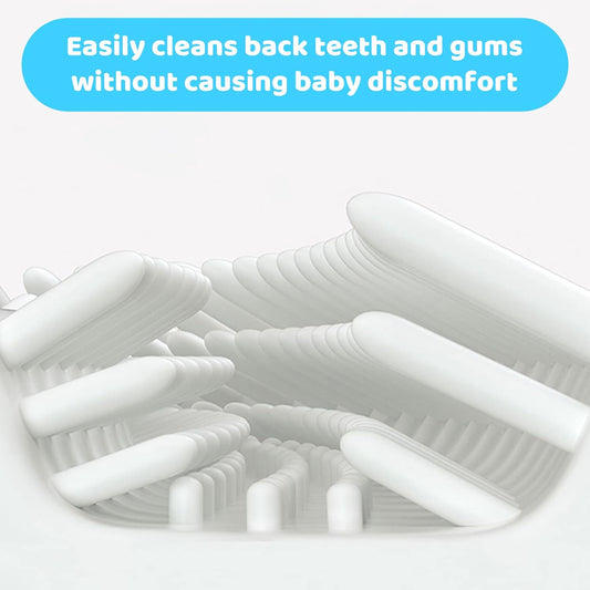 4-in-1 U-Shaped Toothbrush Set - Infant to Toddler Oral Care - Food Grade Silicone - Perfect for Age 1-6 (4-Pack) Baby Essentials Gift