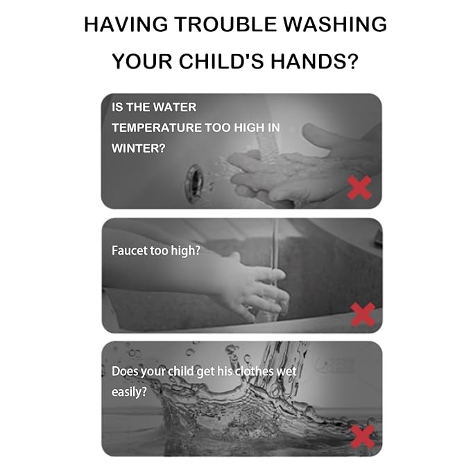 Kids Bathroom Faucet Extender Cute Shark Design Temperature Sensitivity Aqua Silicone Water Flow Extender with Splash Guard (Green 1)