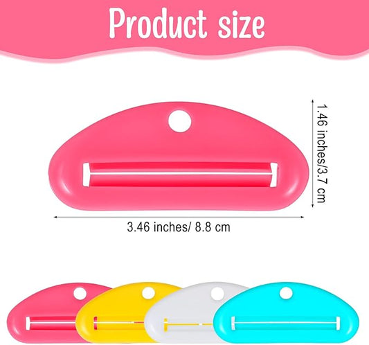 8 Pcs Toothpaste Squeezer Plastic Toothpaste Tube Squeezer Holder Clip Roller Tool for Bathroom Saving Facial Cleanser Creams Paint (Colorful)