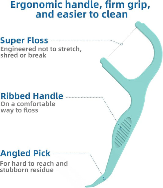 Professional Clean Flossers Extra Strong Flosser Pick, Fresh Mint, 150 Count