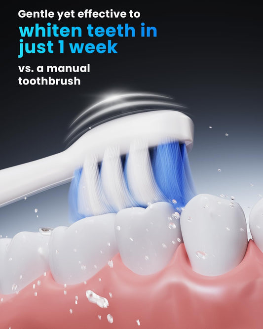 Onlyone Sonic Electric Toothbrush for Adults, Rechargeable Ultrasonic Electric Toothbrush with 8 Brush Heads, Travel Case, Charging Base & Wireless Charging - 5 Modes with Smart Timer