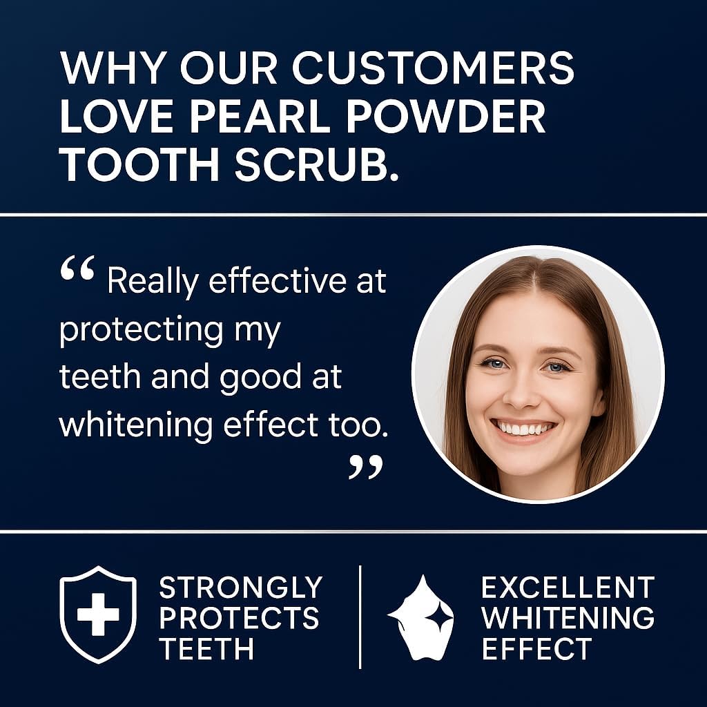 Remineralizing Tooth Powder with Pearl Powder | Natural Teeth Whitening Scrub | Hydroxyapatite Fluoride-Free Tooth Polish (1)