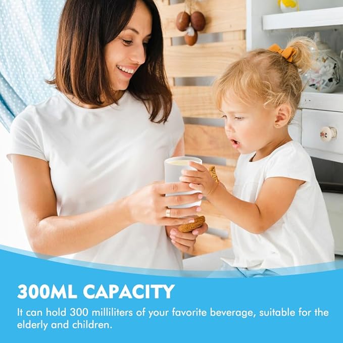 Bathroom Toothbrush Holder Cups, White Plastic Drinking Cups Mouthwash Cup Reusable Water Cup Bathroom Storage for Home Travel, 300ml(White)