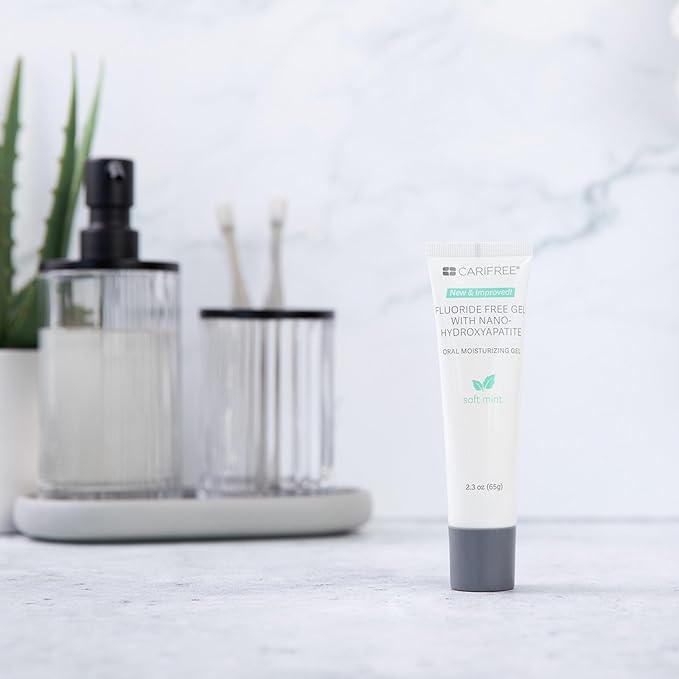 CariFree Fluoride Free Gel, Mint Flavored, Nano Hydroxyapatite Toothpaste, Neutralizes pH, Freshens Breath & Moistens Mouth, Dentist Recommended for Oral Care, (2.3 Ounce (Pack of 1), Soft Mint