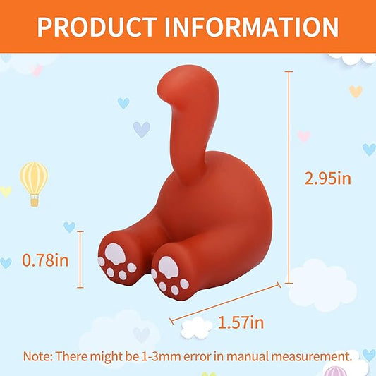 Kid Toothbrush Holder Wall Mounted Cute Animal Tail Toddler Toothbrush Holder for Hanging Bathroom(Squirrel Brown)