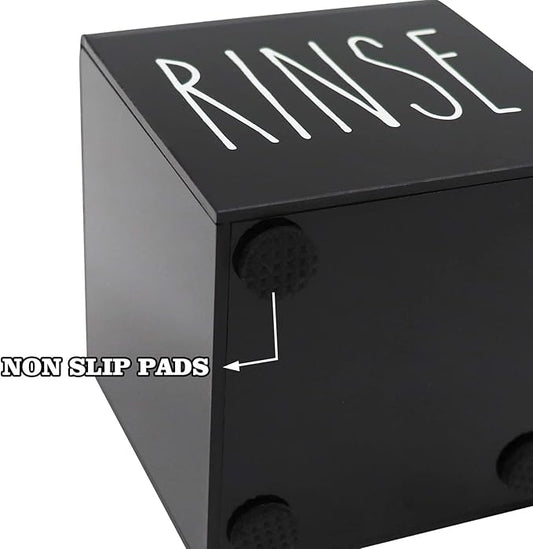 Black Acrylic Dixie Cup Dispenser, Disposable Paper Cup Dispenser Storage Holder, 3/5 oz Dixie Cup Holder, Bathroom Paper Cup Rinse Organizer, Disposable Cup Caddy, Water Dispenser Cup Holder