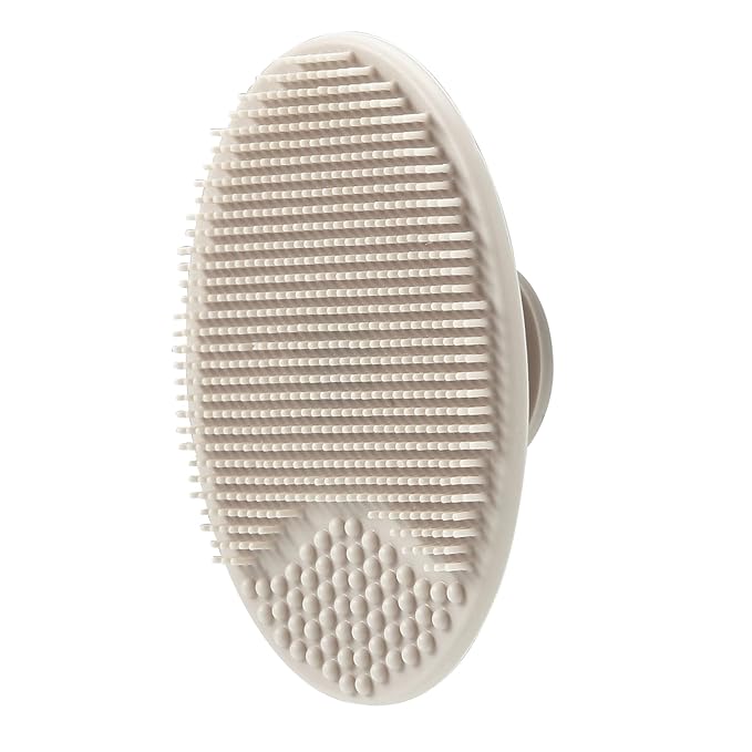 PandaEar Baby Bath Rinse Cup, Silicone Baby Shampoo Rinser with 2 Toddler Bath Sponge & 2 Bath Brush for Infants, Toddler Body Washing, Blue