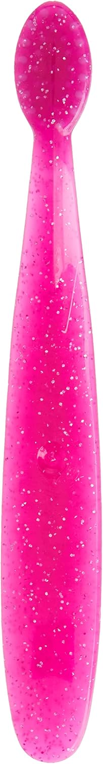 RADIUS Totz Toothbrush Extra Soft Brush BPA Free & ADA Accepted Designed for Delicate Teeth & Gums for Children 18 Months & Up - Pink Sparkle - Pack of 2