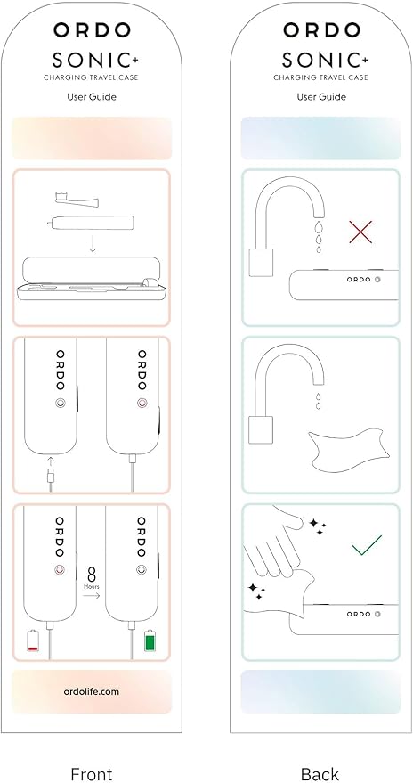 ORDO Sonic+ Charging Travel Case, Secure & Hygienic Toothbrush Storage, USB Charging, MagLock Closure, Durable Design, Tooth Brush Not Included, White