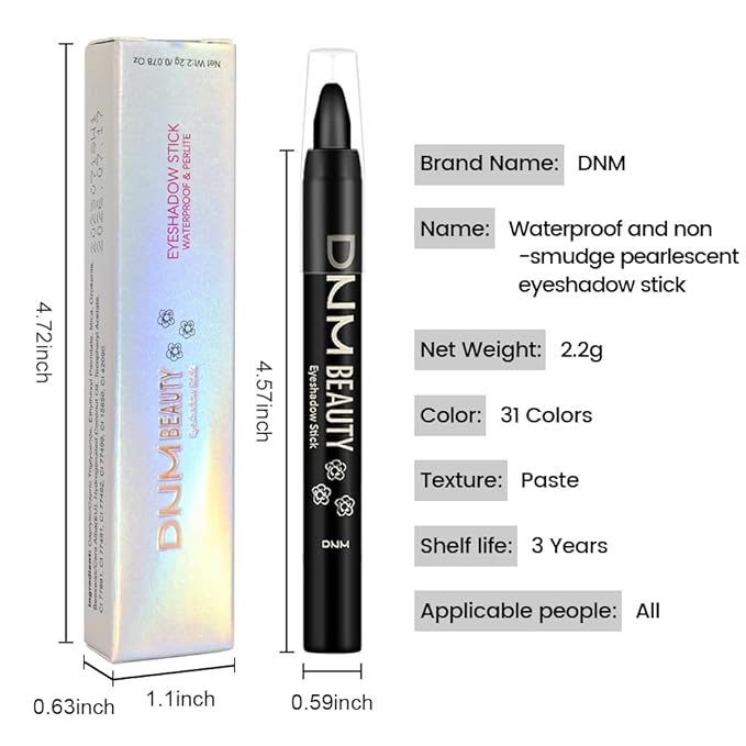 evpct Black Matte Cream Eye Shadow Sticks Brightener Pencils for Women, Long Lasting Silky Eyeshadow Applicator Stick Pen Waterproof, Blendable Crease-Proof Stick Eyeshadow Matte Black Eye Makeup 56