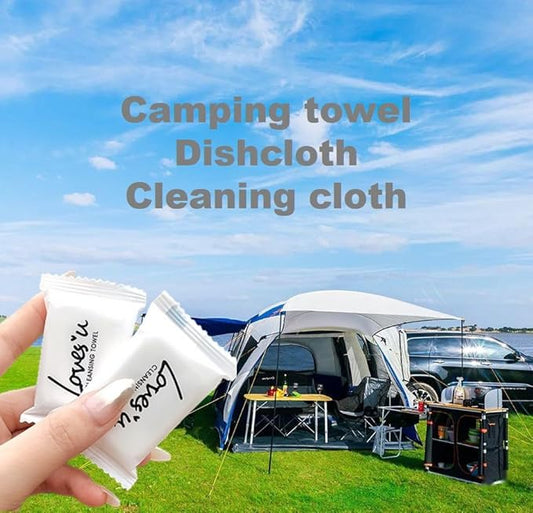 Compressed Washcloths Towels, Premium Disposable Wash Cloths for Travel Camping