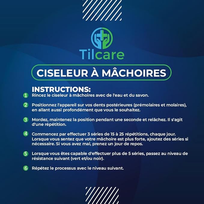 Jawline Exerciser by Tilcare - Jaw Exerciser for Men and Women that helps to workout your Jaw, Neck and tone your face with exercise - Face Slimmer that will chisel your Jawline - Elite Level 70lb