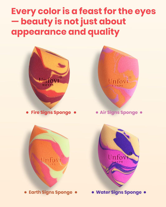 7Pcs Tri Color Makeup Sponge, Low Absorption Latex Free Soft Makeup Sponges For Foundation,Beauty Sponge Blender for Power&Cream,Liquid (Multicolor)