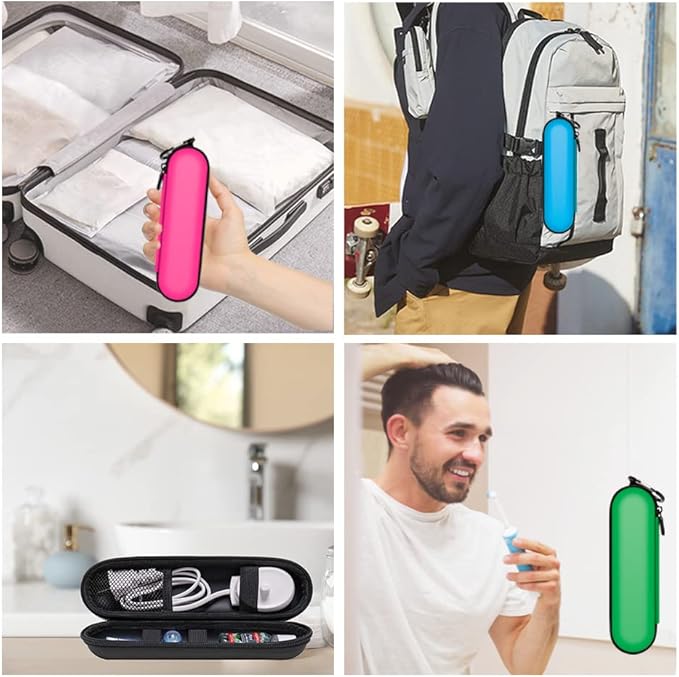 Nincha EVA Electric Toothbrush Case - Durable Hard Shell Travel Case with Mesh Pocket - Fits Most Powered Toothbrush Products (Blue)