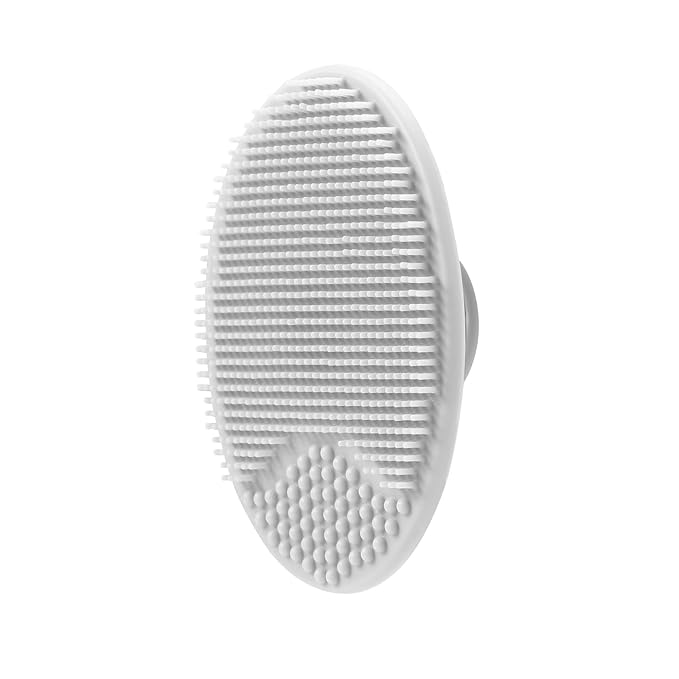 PandaEar Baby Bath Rinse Cup, Silicone Baby Shampoo Rinser with 2 Pack Cradle Cap Brush for Kids Toddler Body Washing (Grey)