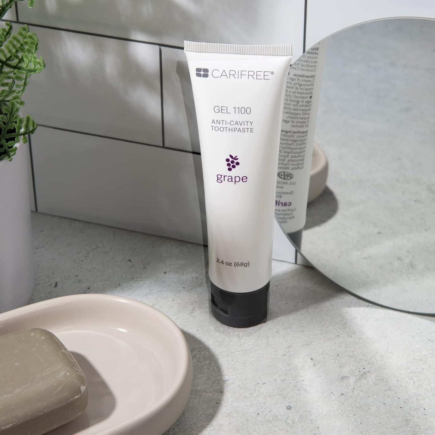 CariFree Gel 1100, Grape Flavored, Anti-Cavity Fluoride Toothpaste with Nano Hydroxyapatite for pH Neutralization, Enamel Protection, Dentist Recommended, Dentist Developed, 2.4 Ounce (Pack of 4)