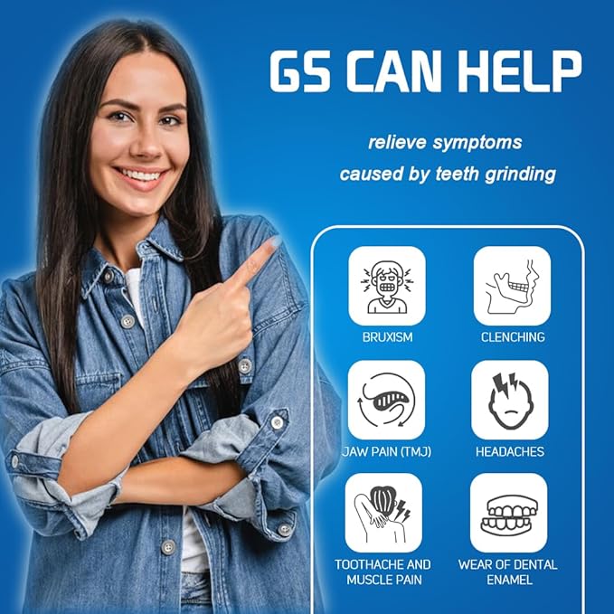 KOHEEL GS Moldable Mouth Guard for Teeth Grinding and Clenching, Night Guard for Bruxism Relief, 5 Count (White, Small Size)