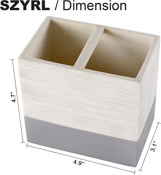 Toothbrush and Toothpaste Holder for Bathroom Countertop Organizer, Anti-Slip Electric Toothbrush Holders Vanity Caddy Storage for Family, Kids, Shower, Kitchen