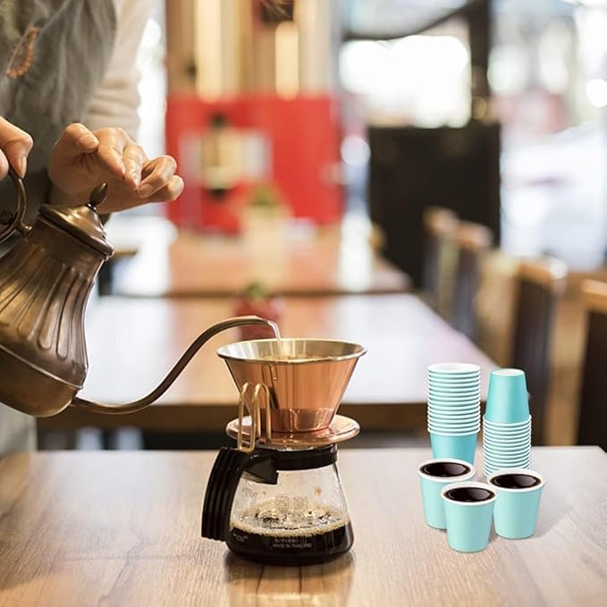 100 Pack 3oz Paper Cups, Paper Coffee Cups, Disposable Hot Cups for Water, Juice, Coffee or Tea, Ideal for Water Coolers, Party, Home and Office, 100 Pcs