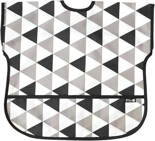 Short Sleeve Waterproof Bib for Toddlers – Easy Clean Feeding Apron for Mealtime, Daycare, Self-Feeding, Lightweight