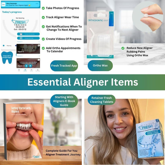 Retainer Cleaning Kit & Tablets - 36 Tablets 1 Month Supply Retainer Fresh, Brite, and Stain-Free - Retainer Cleaner Tablet, Mouth Guard, Dentures, Aligners
