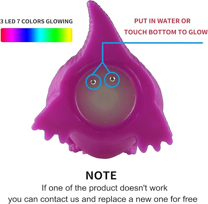 6 Packs Light-Up Floating Dinosaur Bath Toys Set, for Baby Toddler Nephew in Birthday Christmas Easter , Great Water Bathtub Shower Pool Bath Toy for Children Preschool