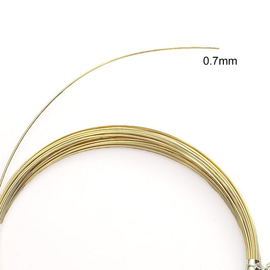 14K Gold Plated Wire 0.7mm 5 Meters Bead Cord for Bracelet Necklace Charm Beading Jewelry Making Findings