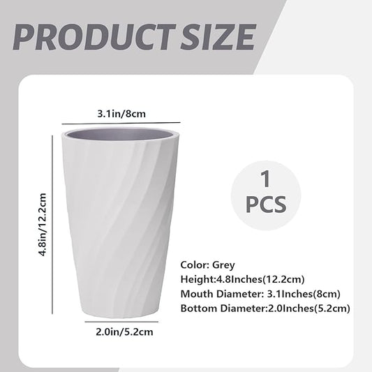 Unbreakable Bathroom Tumbler Cup, Reusable Toothbrush, Toothbrush Holder Organizer, Portable Mouthwash, Dental Rinsing Cup, Multi-Functional Gargling Drinking or Home Travel (White)