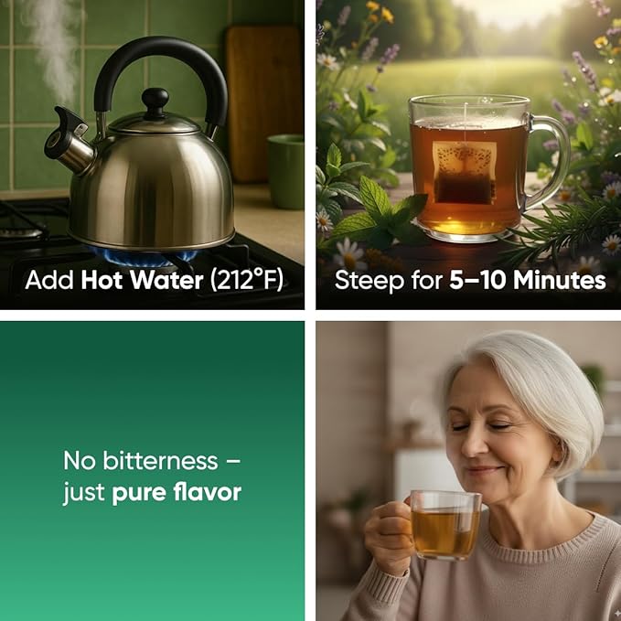 Lemongrass Tea Bags - 100 Bags (Premium Natural Pure Leaf Tea - 100 Count) Gluten-Free and Caffeine-Free Herbal tea for Relaxation, Wallness, Immune Support with Smooth Taste