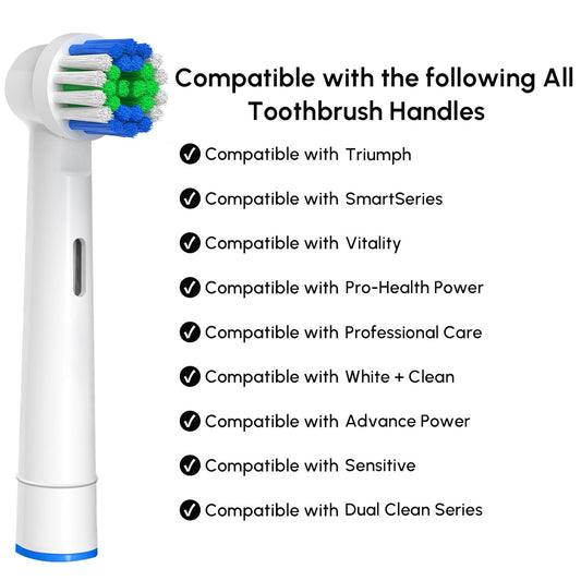Replacement Toothbrush Heads Compatible with Oral B Braun, 12 Pcs Professional Electric Toothbrush Brush Heads Compatible with Oral B Replacement Heads Refill 7000/Pro 1000/9600/500/3000