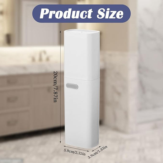 Toothbrush Travel Case Compact Small Toothbrush Holder with Ventilation Hole Portable Multifunctional Tooth Brush Cup with Cover Storage Container for School Camping Business Trip Bathroom(White)