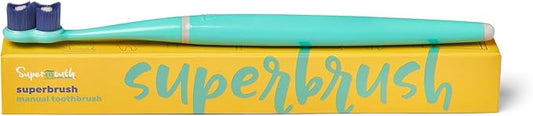 SuperMouth® SuperBrush® Manual Toothbrush – Ultra-Soft Patented SuperBristles® Conform to Teeth for 30X Better Cleaning, Deep Plaque Removal, Sensitive Teeth & Gum Care, Preteens to Adults