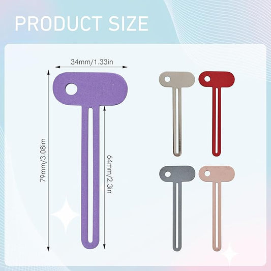 5-Pack Metal Toothpaste Squeezer, Tube Squeezer Tool for Zero Waste Toothpaste & Cosmetics | Durable Alloy & Ergonomic Grip, Premium Heavy-Duty, Vibrant, for All Tubes - Toothpaste & Hand Cream