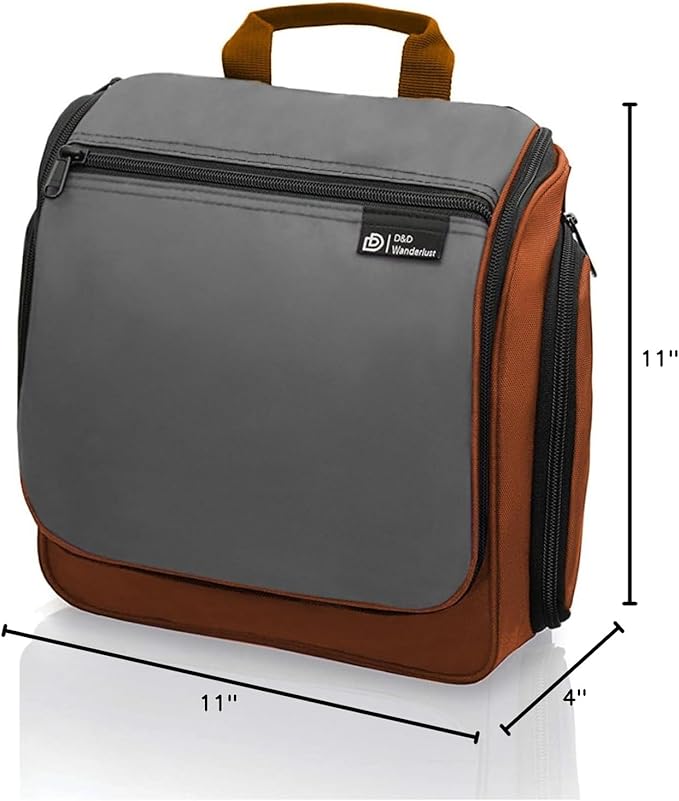 DD D&D Wanderlust D&D Hanging Travel Toiletry Bag for Men and Women – Cosmetics, Makeup and Toiletries Organizer Kit with 10 Compartments