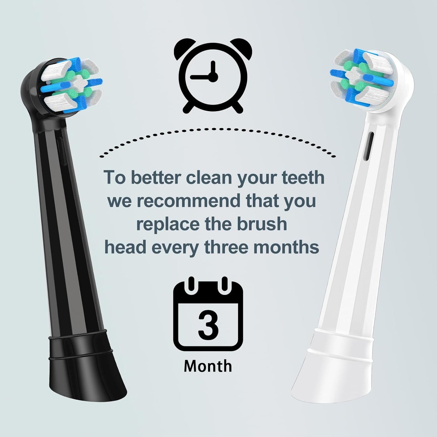 12 PCS IO Replacement Heads Compatible with Oral b IO 2/3/4/5/6/7/8/9/10 Series Electric Toothbrush, Brush Heads Refills Compatible with Oral B IO (Black)