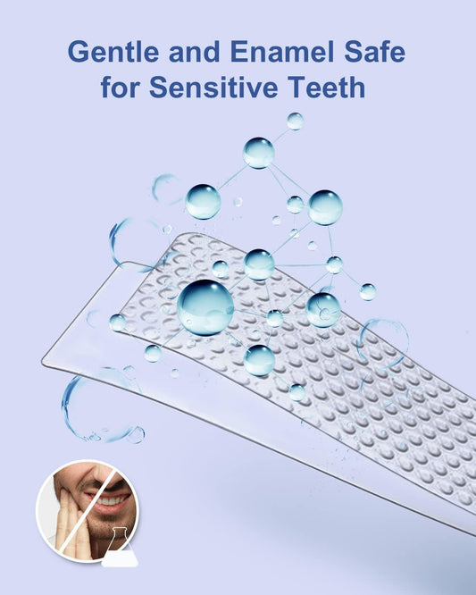MySmile Teeth Whitening Strips Kit 14 Treatments with 28 LED Light - 10 Min Non-Sensitive Fast Whitening Teeth Enamel Safe Teeth Whitener - Helps to Remove Deep Stains