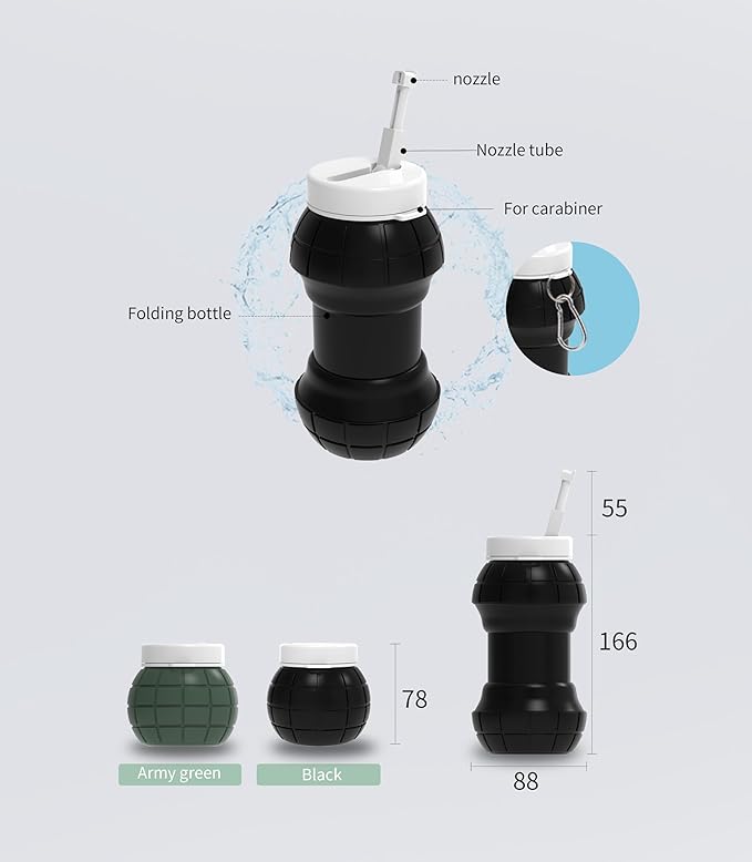 2Clean Portable Bidet Travel-Collapsible & Expandable 550ml | Peri Bottle for Women, Travel Bidet Portable, Handheld Bidet, Portable Bidet for Women, Hand Held Bidet, Bidet Bottle, Camping Bidet