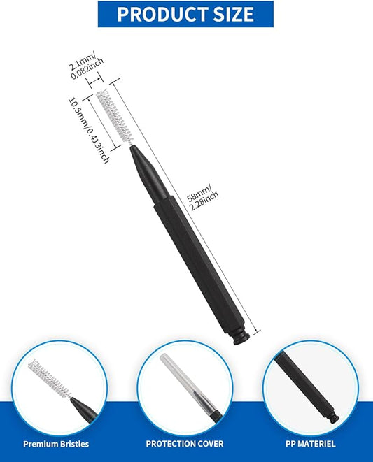 Interdental Brushes, 80 Pieces Braces Brush Between Teeth, Toothpicks Floss Picks for Braces, Dental Flosser Head for Tooth Oral Cleaning Tools, Black