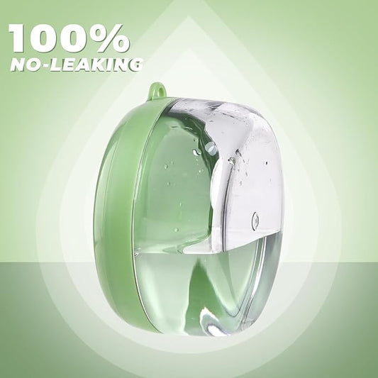 Denture Case, Leak Proof Denture Bath Cup, Denture Soaking Container Cups for Dentures, Retainers, Mouth Guard Storage Case, Full & Partial Denture Cleaning Holder Box with Strainer, Green