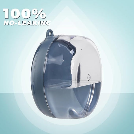 Denture Case, Leak Proof Denture Bath Cup, Denture Soaking Container Cups for Dentures, Retainers, Mouth Guard Storage Case, Full & Partial Denture Cleaning Holder Box with Strainer, Blue