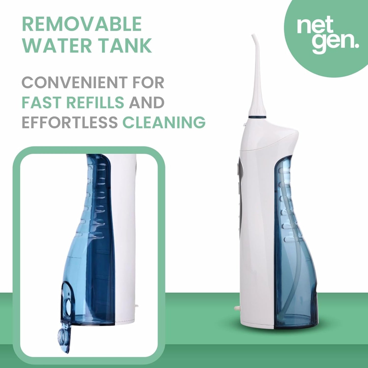 Cordless Water Flosser for Best Cleaning of Teeth Gums Professional Dental Oral Irrigator, IPX7 Waterproof Flosser with 3 Modes, Portable with Rechargeable Batteries,Jet Flosser for Home/Travel/Gift